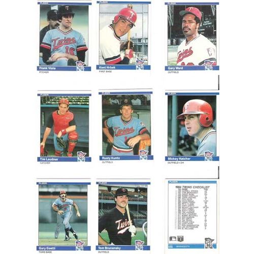 1984 Fleer Minnesota Twins team set 25 cards- Viola, Hrbek, Teufel RC