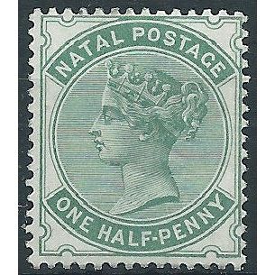 Natal 1882 SG97 1/2d Blue-Green Wmk Crown CA Mounted Mint .. ..