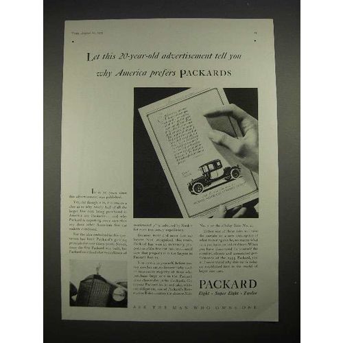 1935 Packard Car Ad - America Prefers Packards