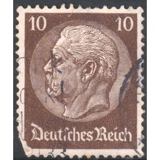 Germany 1933 - SG499b - 10pf brown - President Von Hindenburg - used