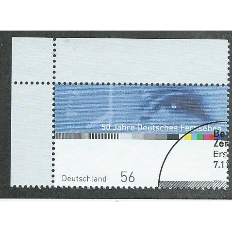 GER 2002 56c '50TH ANN OFGERMAN T.V '(CORNER MARGIN) FINE USED (EBID49-468)