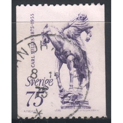 Sweden 1975 - SG845 - 75o violet - Birth Centenary Carl Milles (Sculptor) - used