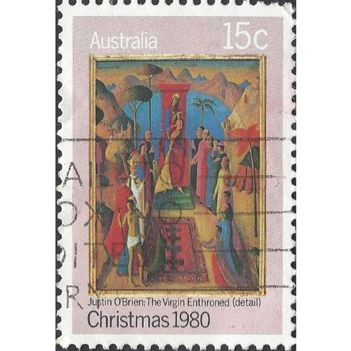 AUSTRALIA, CHRISTMAS, Virgin Enthroned, O'Brien, dull lilac 1980, 15c, #4