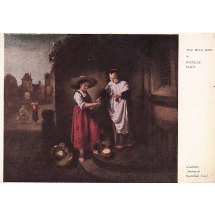 Nicolas Maes The Milk Girl Postcard Unused VGC