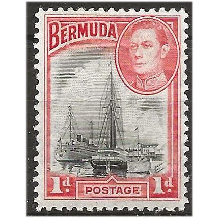 Bermuda 1938 SG110 1d Black & Red Mounted Mint . .. .