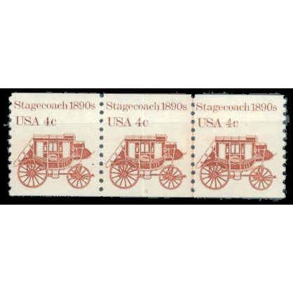 1898A 4c Stagecoach Fine MNH Dry Gum PNC 3/3 G0064