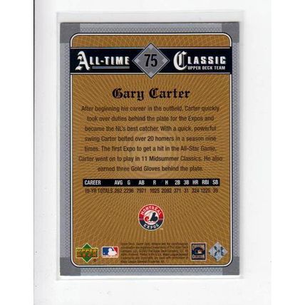 2002 Upper Deck Sweet Spot Classics Gary Carter baseball card #75