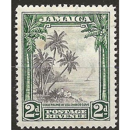 Jamaica 1932 SG111 2d Black & Green Mounted Mint .