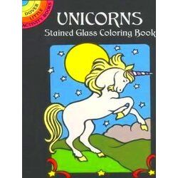 Unicorns Stained Glass Colouring BO