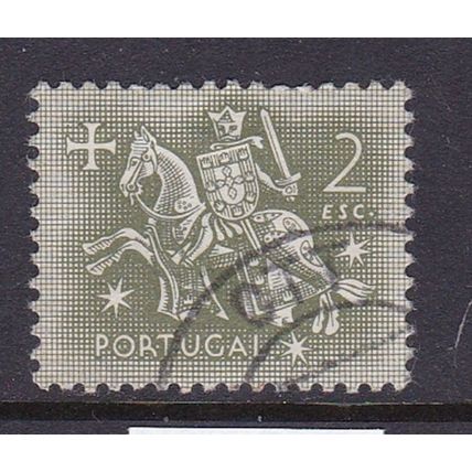 PORTUGAL 1953 2E KNIGHT VALUE USED SG1087 #1