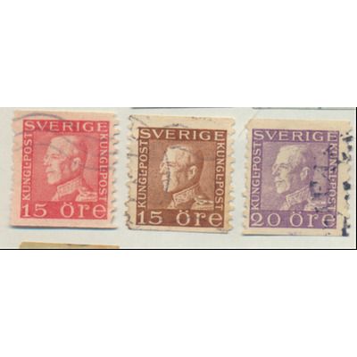 Sweden Stamps Scott #167//187, Used, 14 Different, Scans Of All