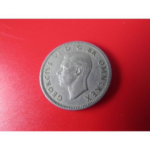 1947 GEORGE VI SCOTTISH SHIELD ONE SHILLING. AAA