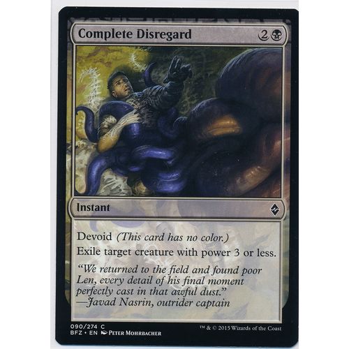 Magic the Gathering MTG Battle For Zendikar 90/274 Complete Disregard