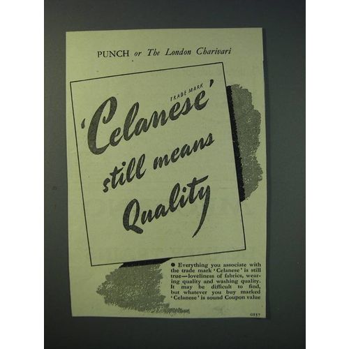 1942 Celanese Material Ad - Celanese still means quality