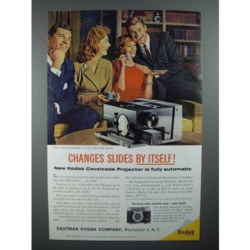 1960 Kodak Cavalcade Projector Ad - Changes Slides