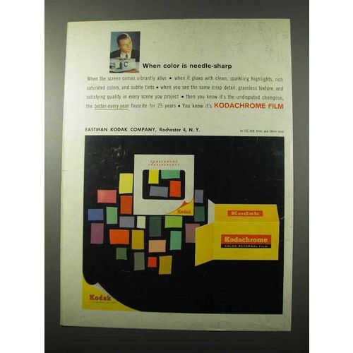 1960 Kodak Kodachrome Film Ad - Color Needle-Sharp