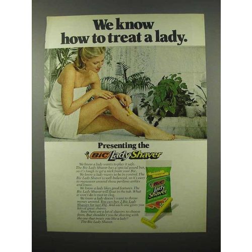 1978 Bic Lady Shaver Razor Ad - How to Treat a Lady