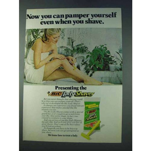 1978 Bic Lady Shaver Razor Ad - Pamper Yourself