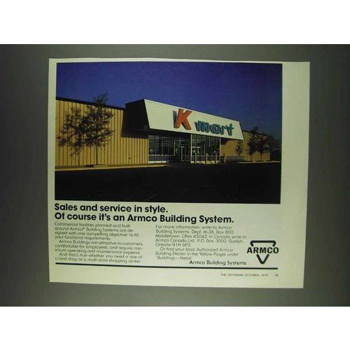 1978 Armco Building System Ad - Sales and Service