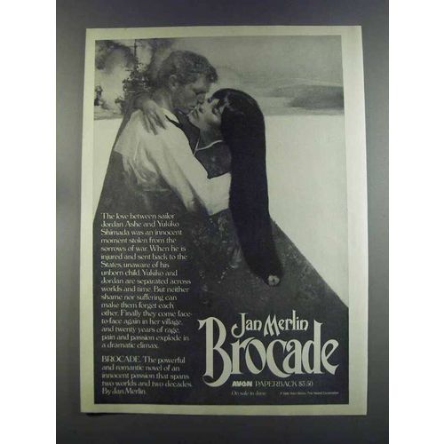 1982 Avon Brocade novel by Jan Merlin Ad