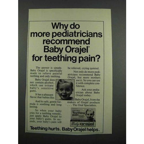1983 Baby Orajel Ad - More Pediatricians Recommend