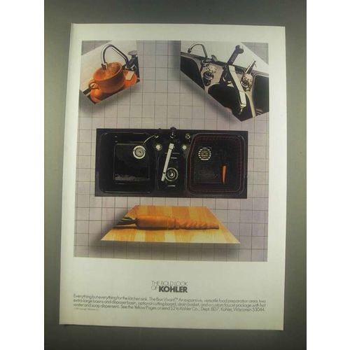 1985 Kohler Bon Vivant Sink Ad - The Bold Look