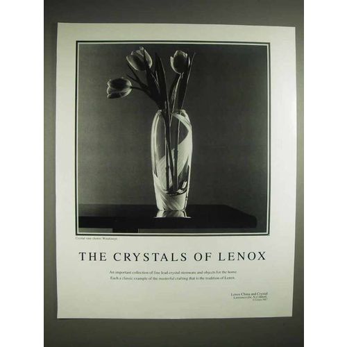 1988 Lenox Windswept Crystal Vase Ad