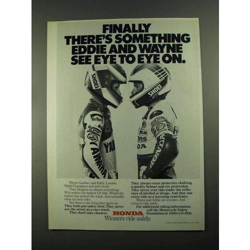 1988 Honda Motorcycles Ad - Wayne Gardner, Eddie Lawson