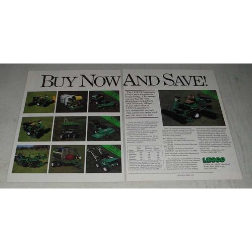 1988 Lesco Equipment Ad - Buy Now and Save!