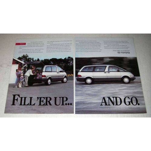 1991 Toyota Previa Ad - Fill 'Er Up... And Go!