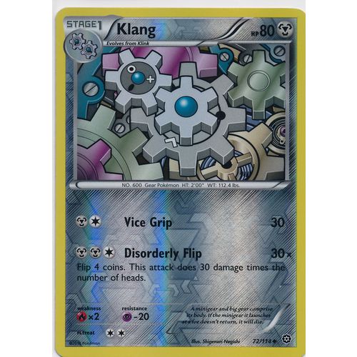 Pokemon XY Steam Siege 72/114 Klang Rev Holo