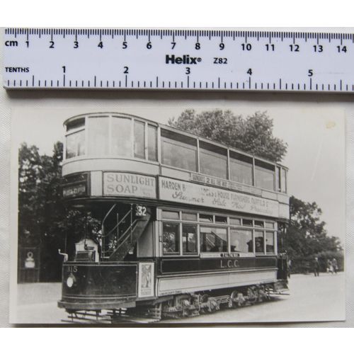 photo London L.C.C.Tram 315 at Chelsea Bridge, 30 July 1931