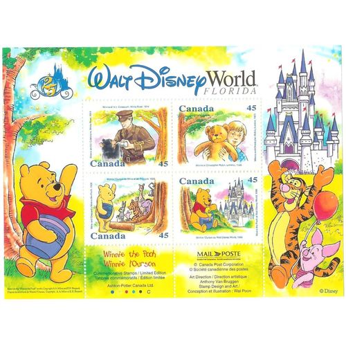 Canada Stamp Sheet Mint/NH Winnie the Pooh Walt Disney