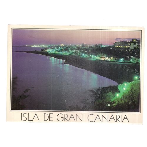 ISLA DE GRAN CANARIA, SPAIN used vintage postcard 1984 STAMP =