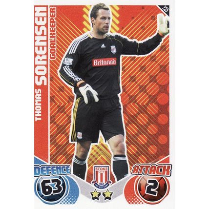 Match Attax 2010/2011 235 Thomas Sorensen Stoke City