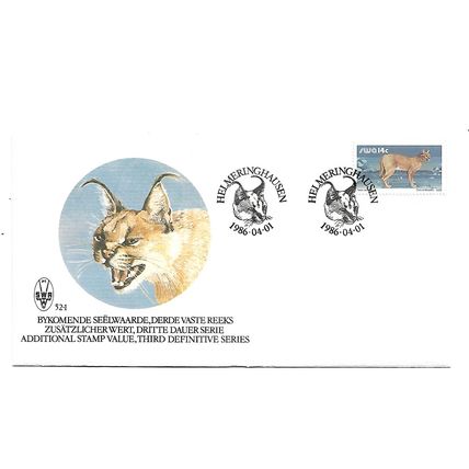 SouthWestAfrica.SG358c 14c Caracal.First Day Cover.Dec20