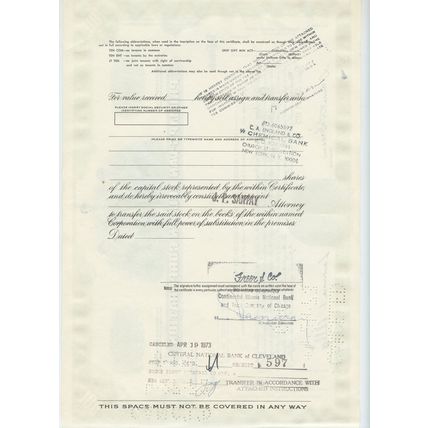 Phillips-Van Heusen Corporation 100 Shares 1972 Stock/Share Certificate