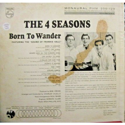 The 4 Seasons-Born To Wander-LP-1964-EX/VG+