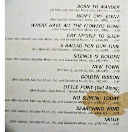 The 4 Seasons-Born To Wander-LP-1964-EX/VG+