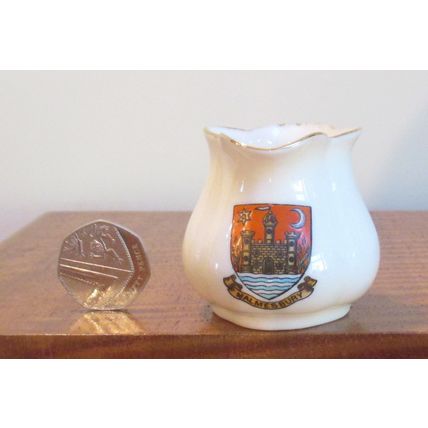Vintage Miniature Crested Jug Malmesbury Coat of Arms by W H Goss
