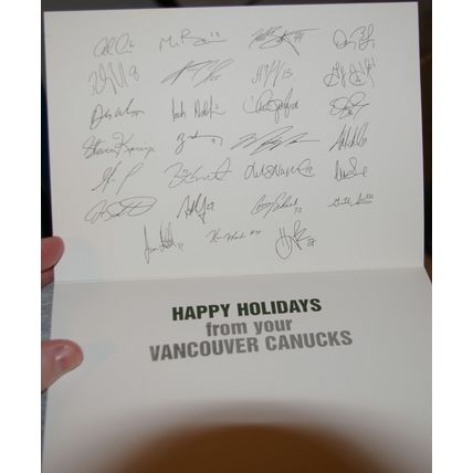 Vancouver Canucks 1999-2000 Team Christmas Card