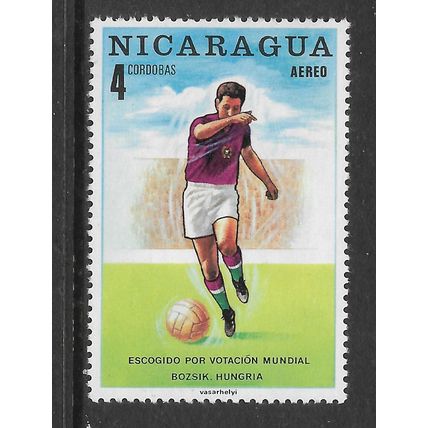 NICARAGUA 1970 WORLD CUP FOOTBALL 4cor BOZSIK HUNGARY SG1715 UM MINT