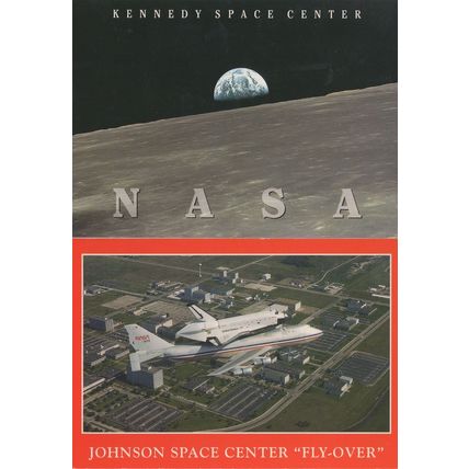 Johnson Space Center Fly Over NASA 905 Space Shuttle 2x Postcard