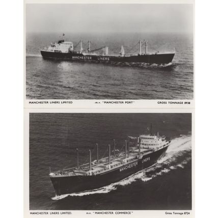 Manchester Commerce Port 2x Ferry Real Photo Ship Postcard s