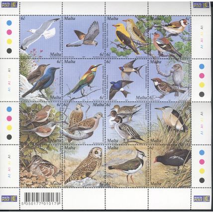 Malta 2001 - Birds Of Malta (Minisheet)