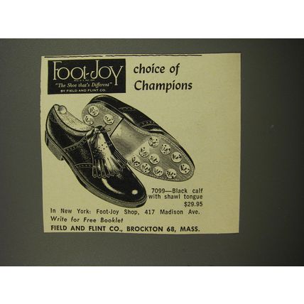 1953 Foot-Joy 7099 Shoes Advertisement - Choice of Champions
