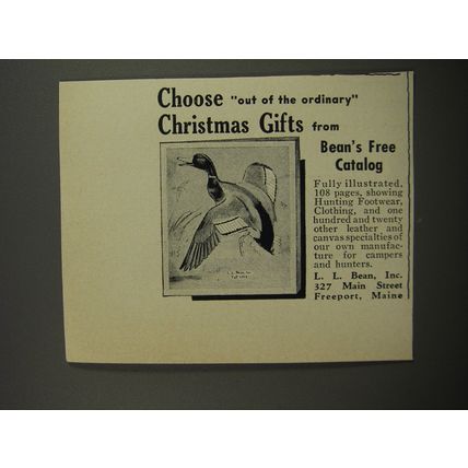 1953 L.L. Bean Advertisement - Choose out of the ordinary Christmas Gifts
