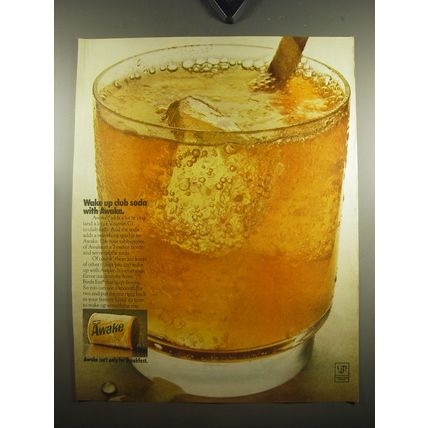 1970 Birds Eye Awake Orange Flavor Concentrate Ad - Wake up club soda with Awake