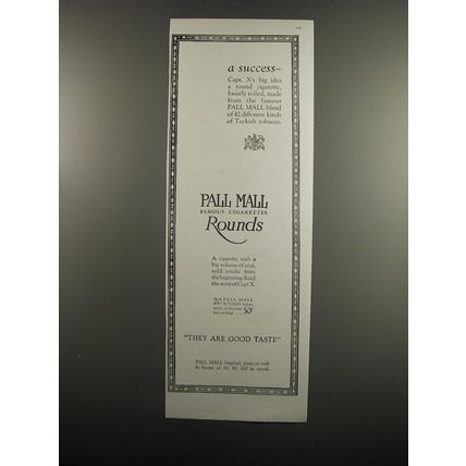 1920 Pall Mall Cigarettes Ad - A success