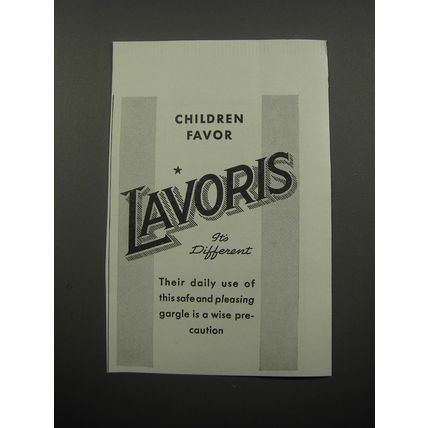 1933 Lavoris Antiseptic Ad - Children favor Lavoris it's different